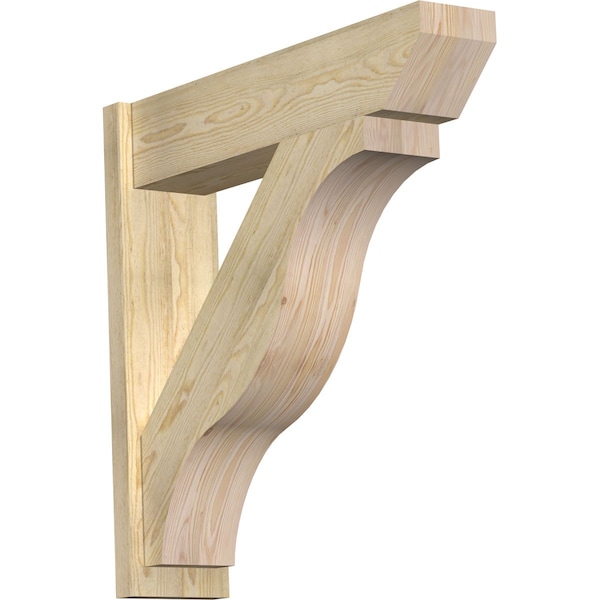 Ekena Millwork Funston Slat Rough Sawn Outlooker, Douglas Fir, 8"W x 34"D x 34"H OUT08X34X34FST06RDF - main